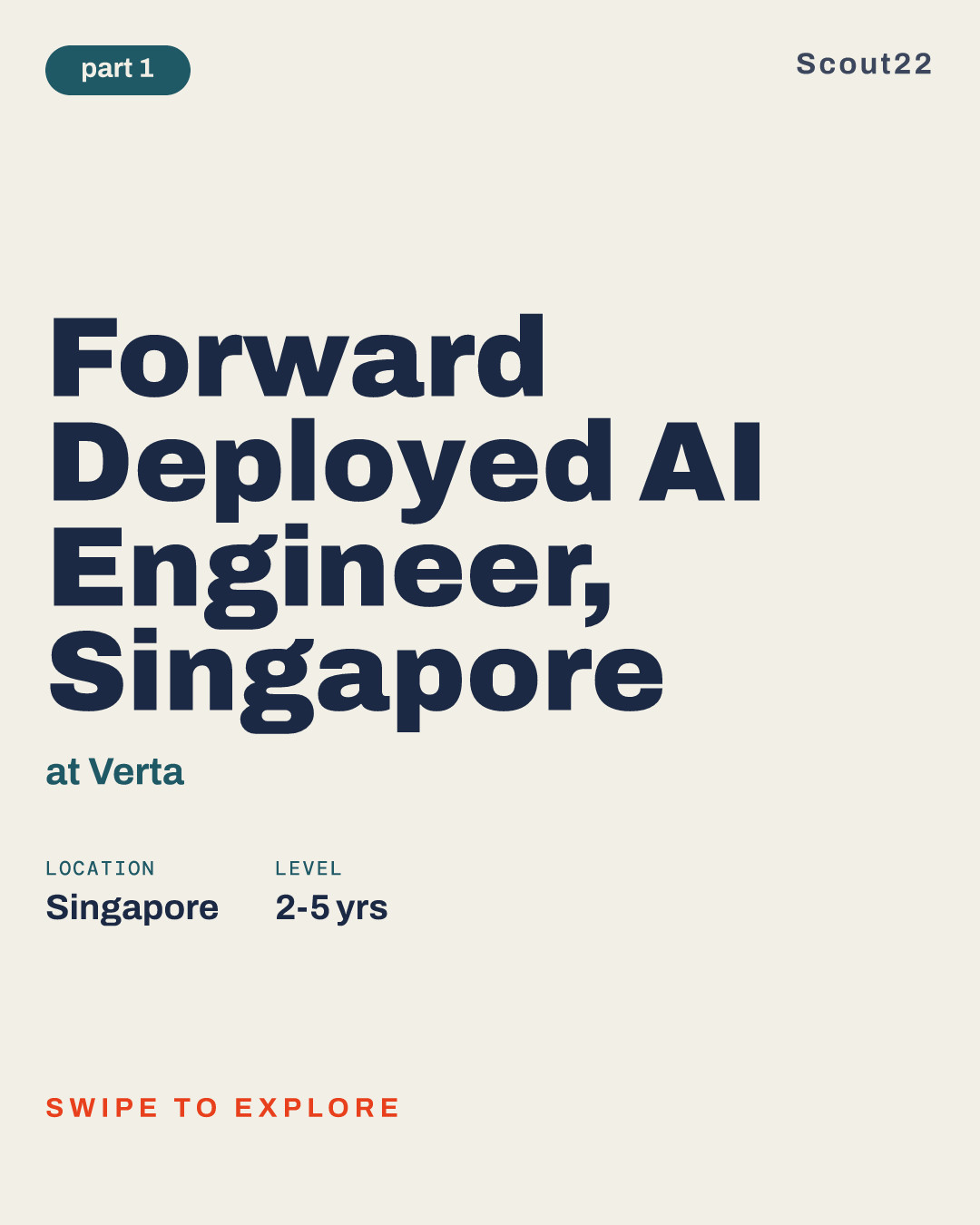 Forward Deployed AI Engineer, Singapore (Senior/Principal Level) at Verta