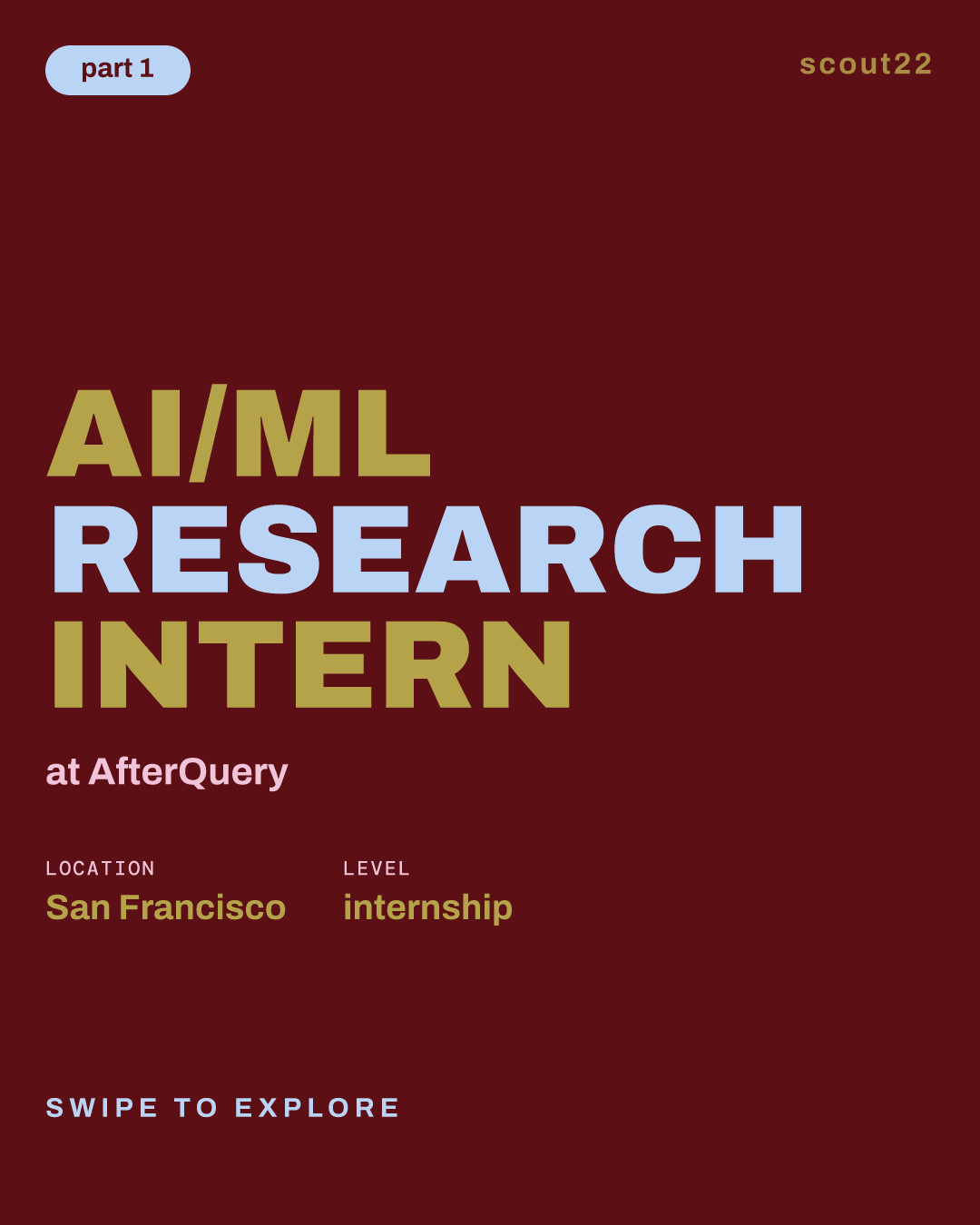 AI/ML Research Intern at AfterQuery