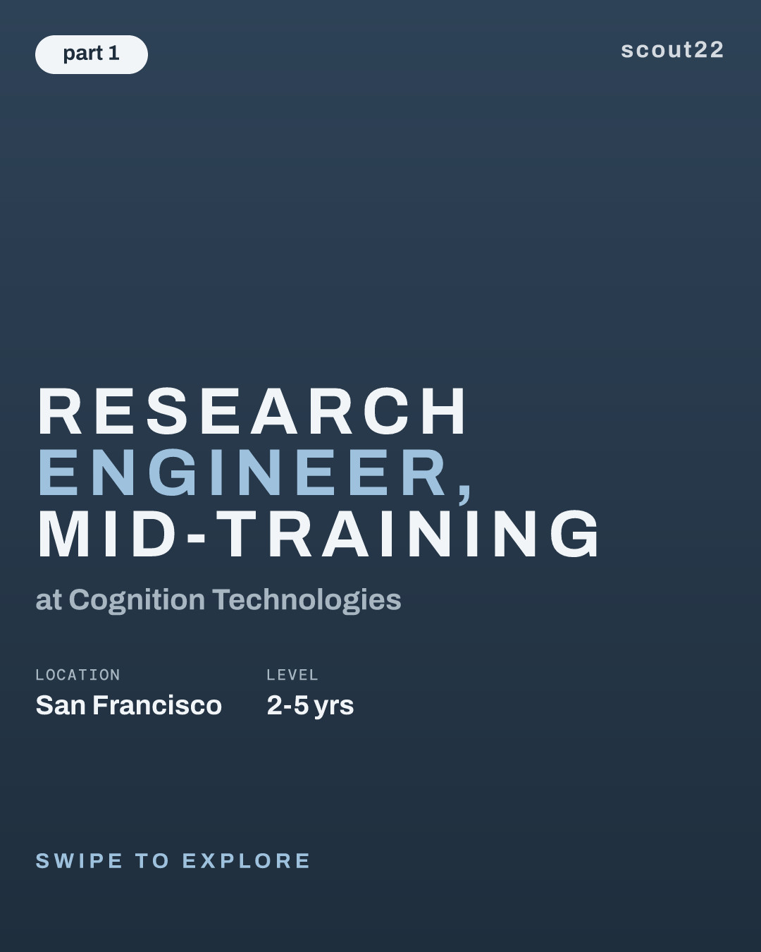 Research Engineer, Mid-Training at Cognition Technologies