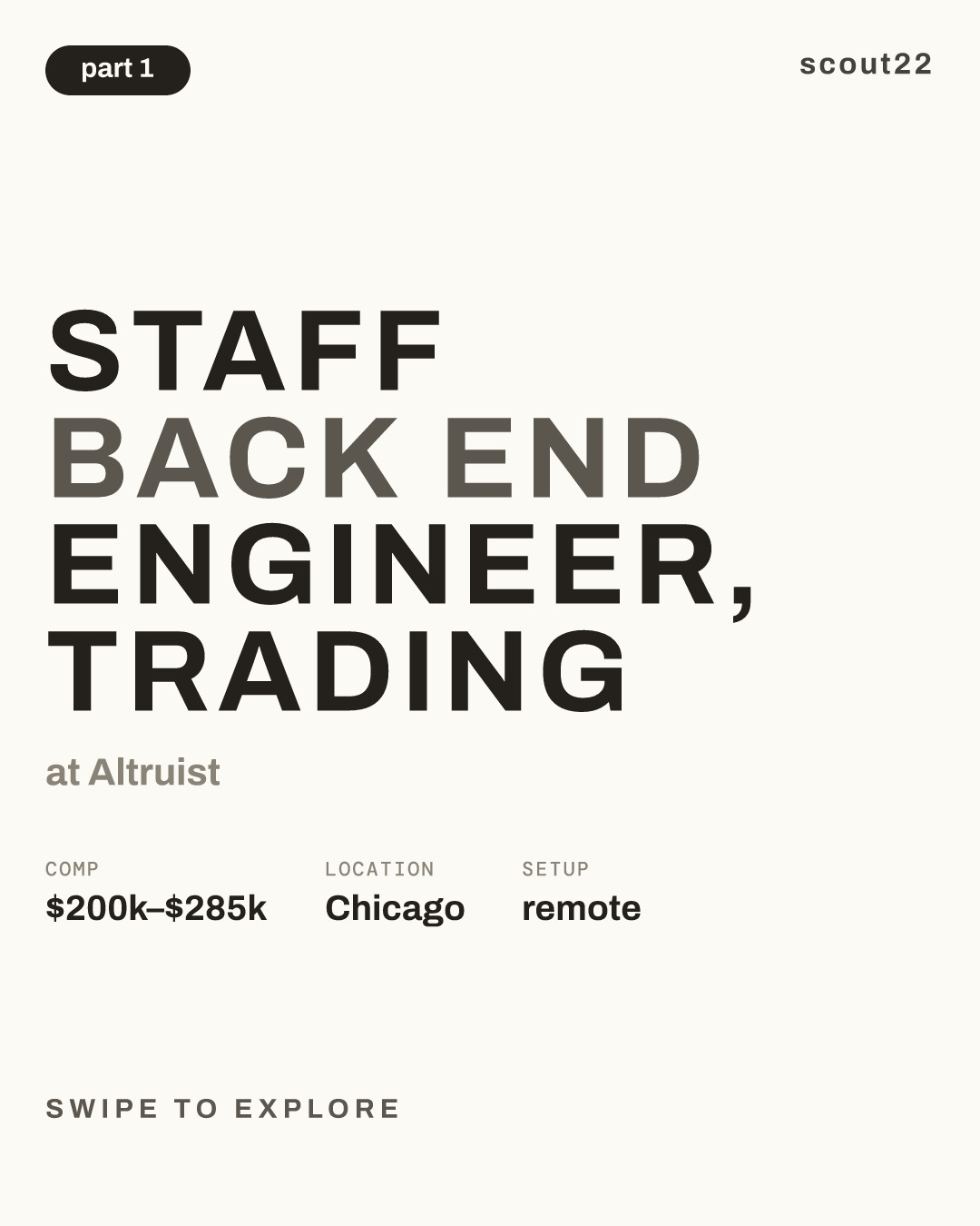 Staff Back End Engineer, Trading at Altruist