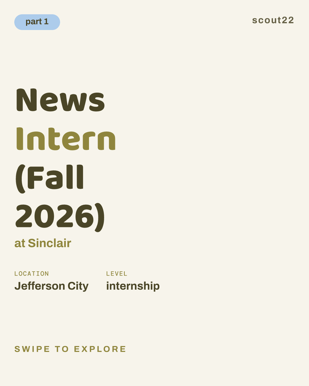 News Intern (Fall 2026) at Sinclair