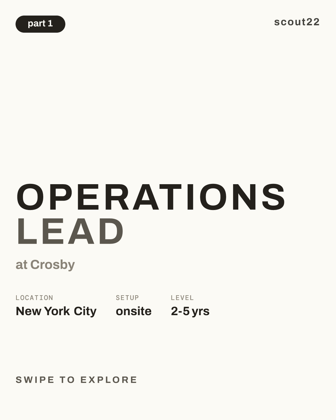 Operations Lead at Crosby