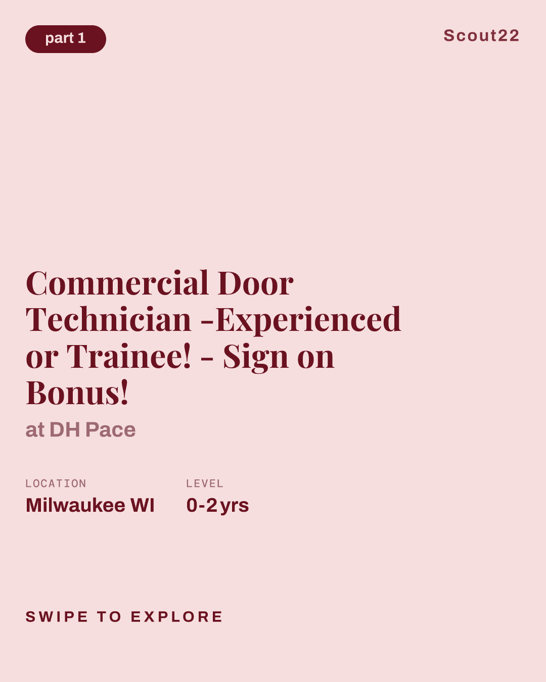 Commercial Door Technician -Experienced or Trainee! - Sign on Bonus! at DH Pace