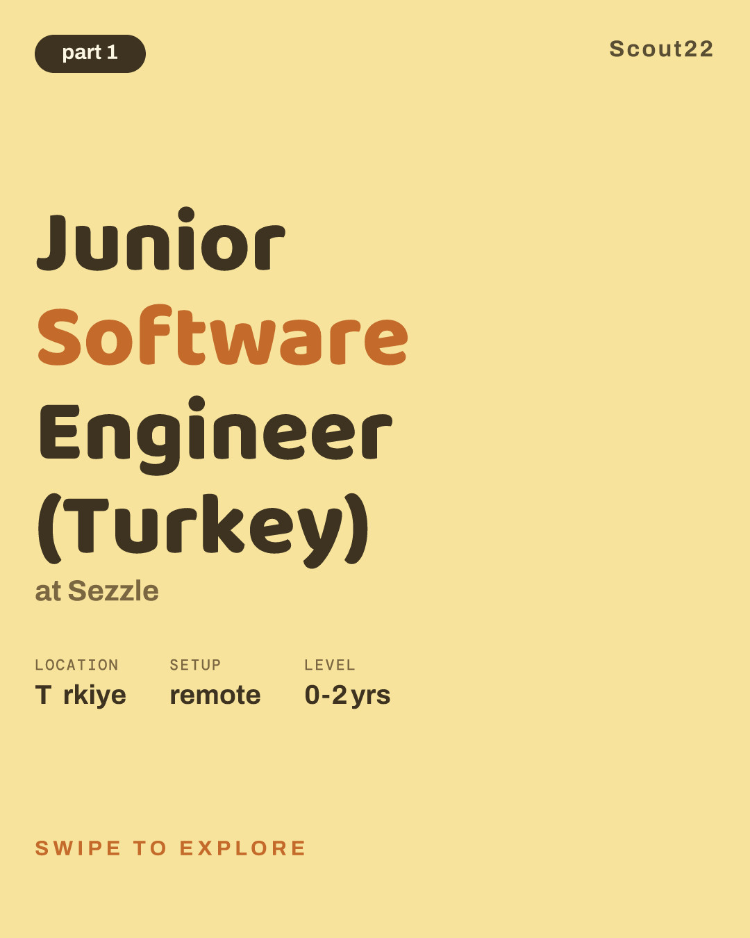 Junior Software Engineer (Turkey) at Sezzle