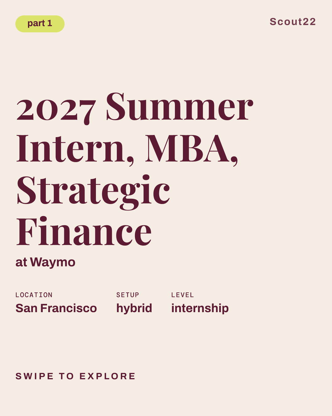 2027 Summer Intern, MBA, Strategic Finance at Waymo