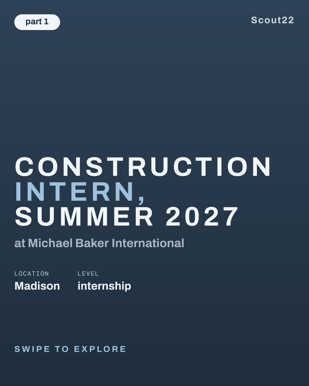 Construction Intern, Summer 2027 at Michael Baker International