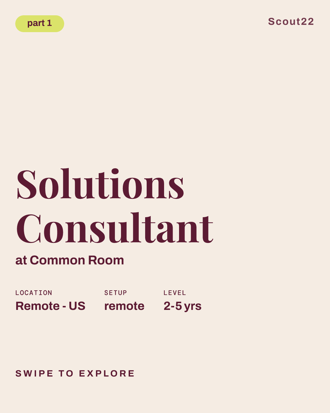 Solutions Consultant at Common Room