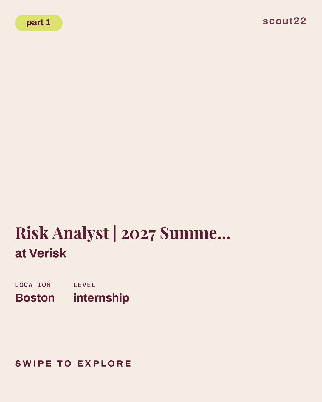 Risk Analyst | 2027 Summer Internship Program at Verisk