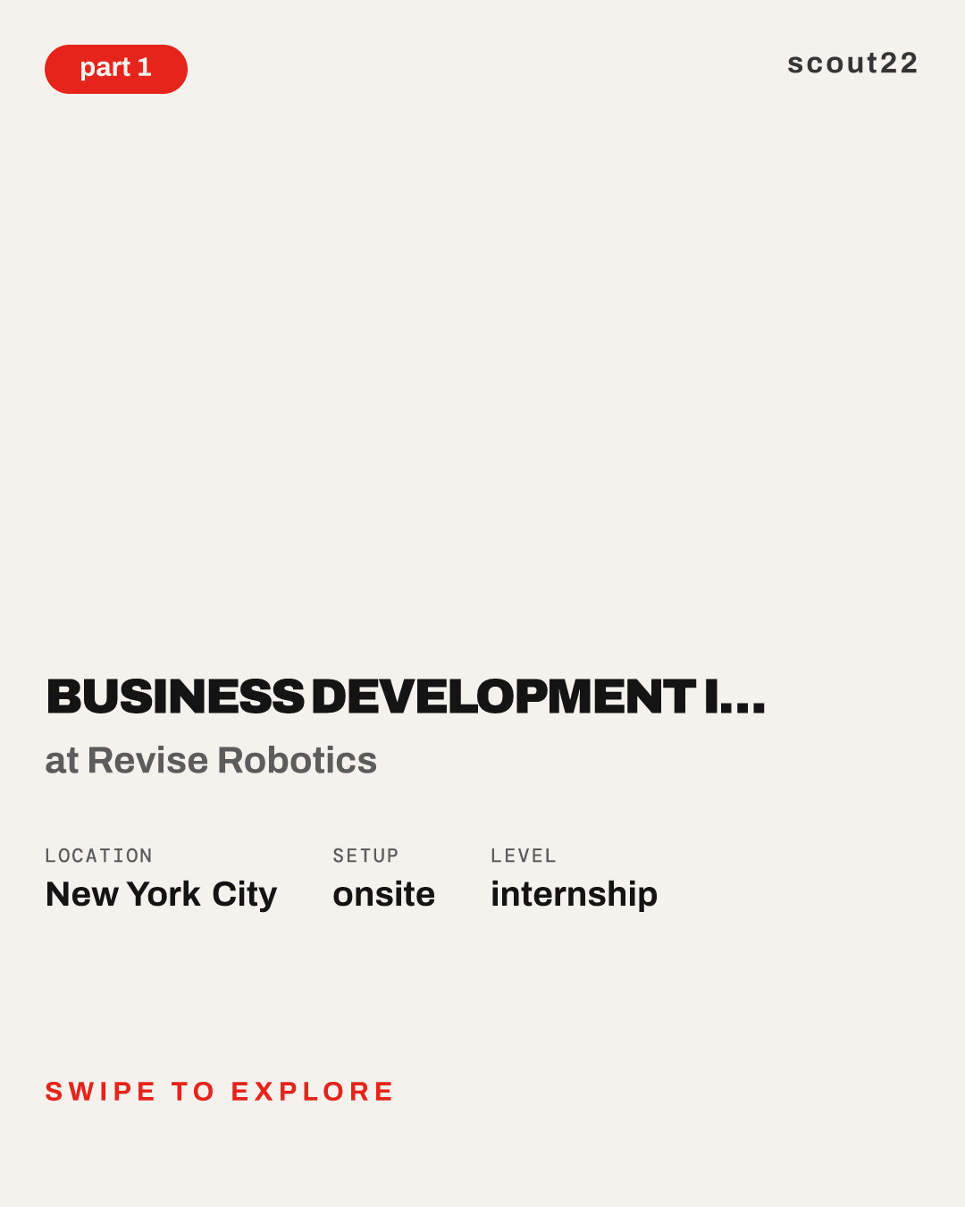 Business Development Intern – Summer/Fall 2026 at Revise Robotics