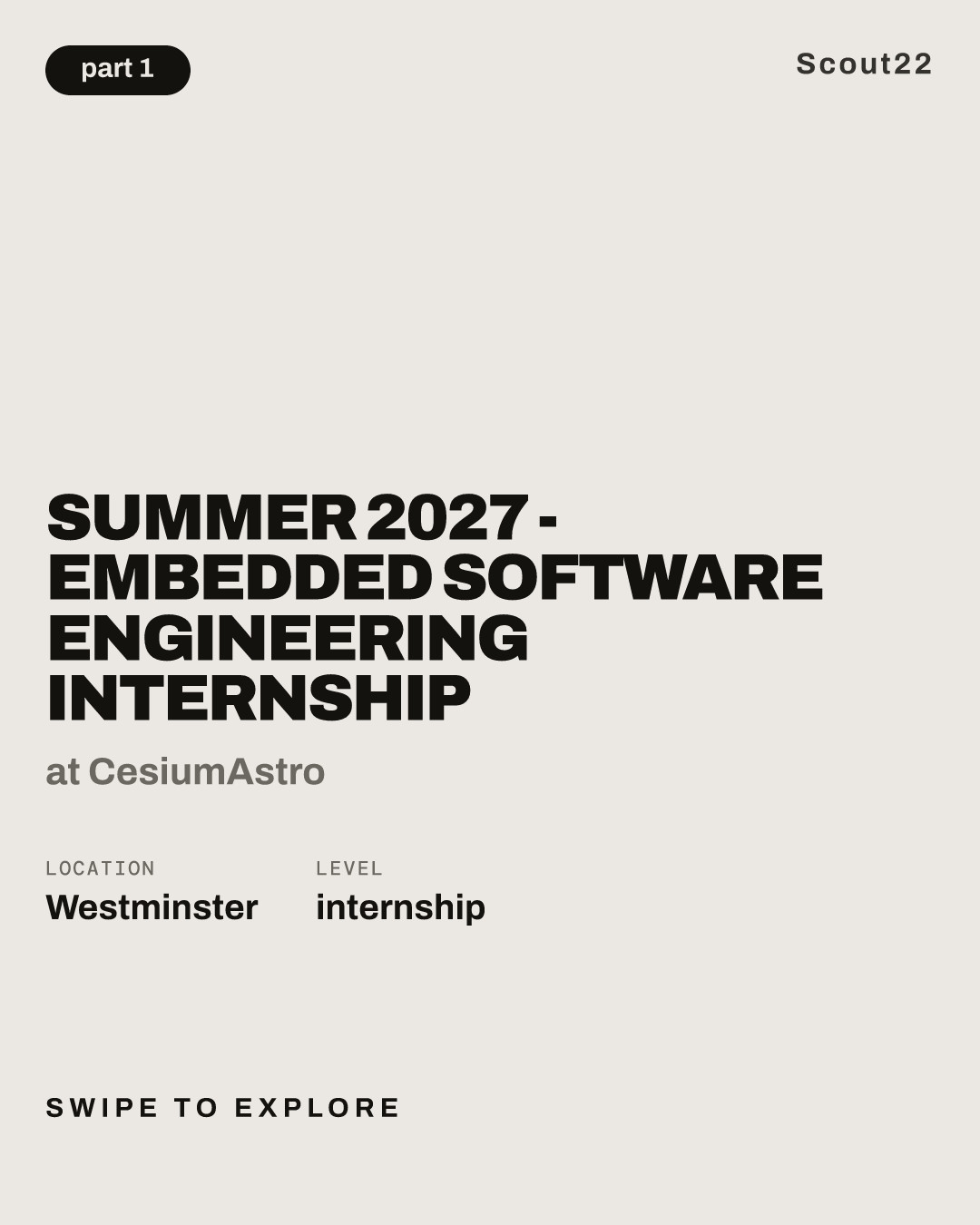 Summer 2027 - Embedded Software Engineering Internship at CesiumAstro