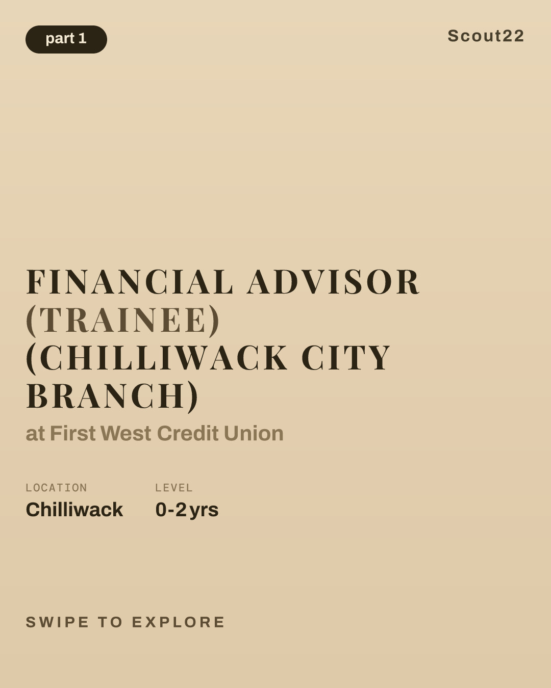 Financial Advisor (Trainee) (Chilliwack City Branch) at First West Credit Union