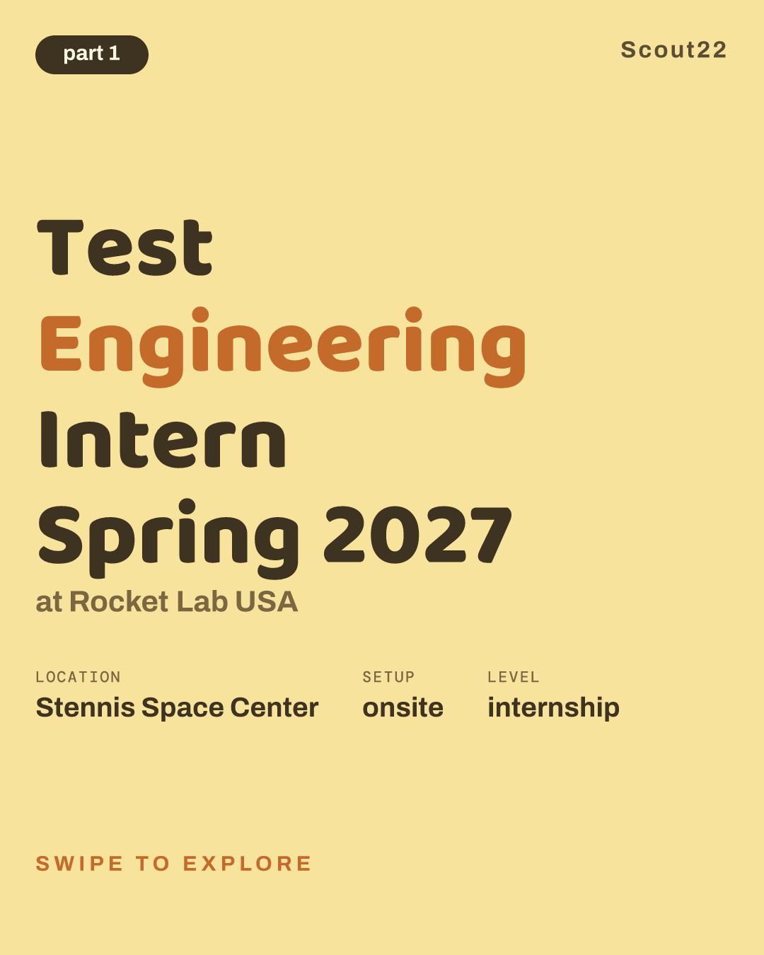 Test Engineering Intern Spring 2027 at Rocket Lab USA