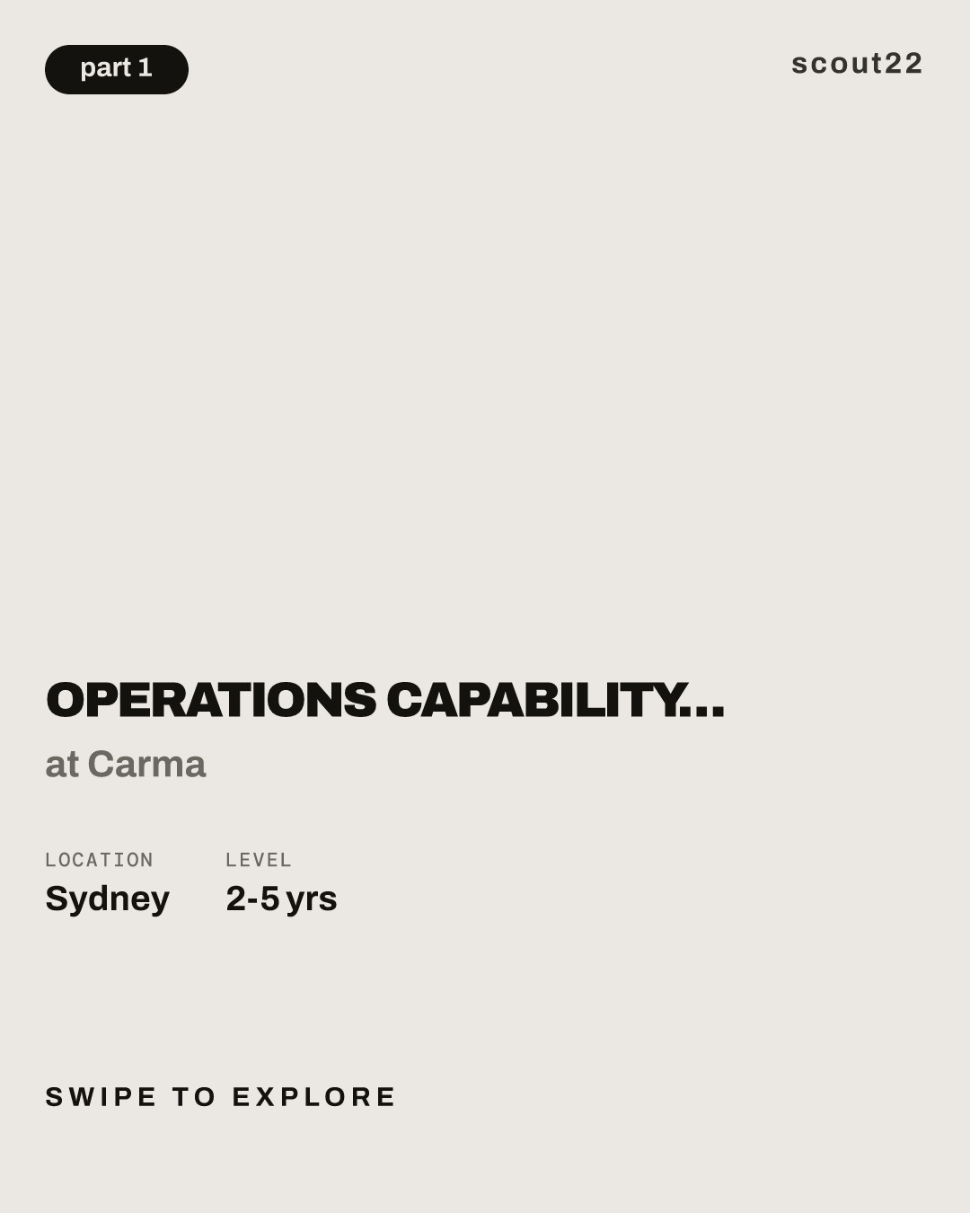 Operations Capability Lead | Fixed Term Contract at Carma