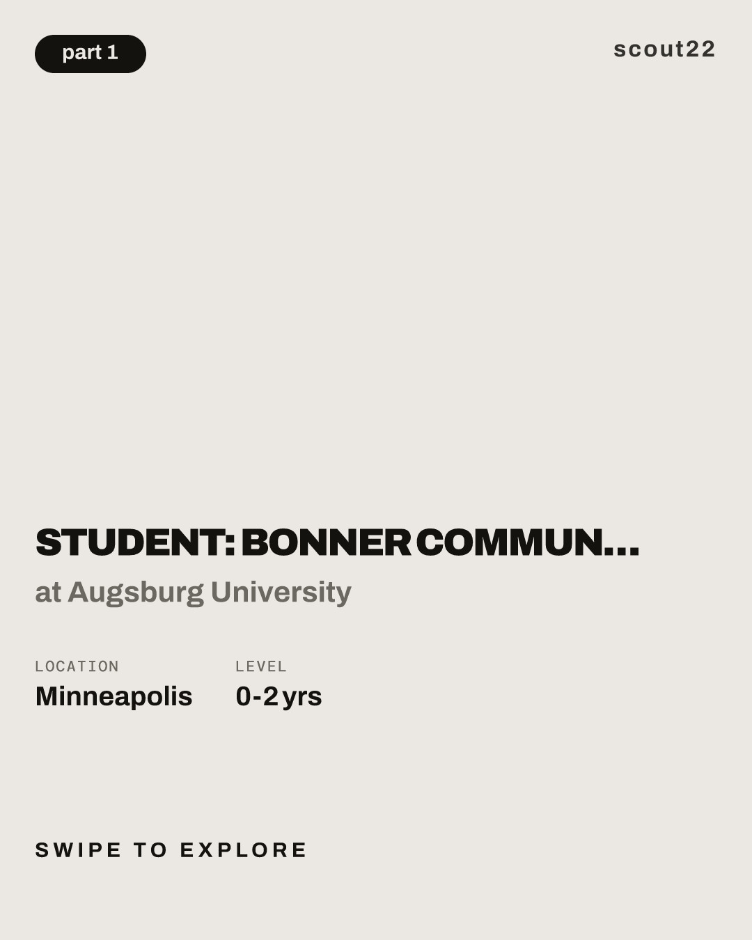 Student: Bonner Community Leaders, Academic Year 2026-27 at Augsburg University