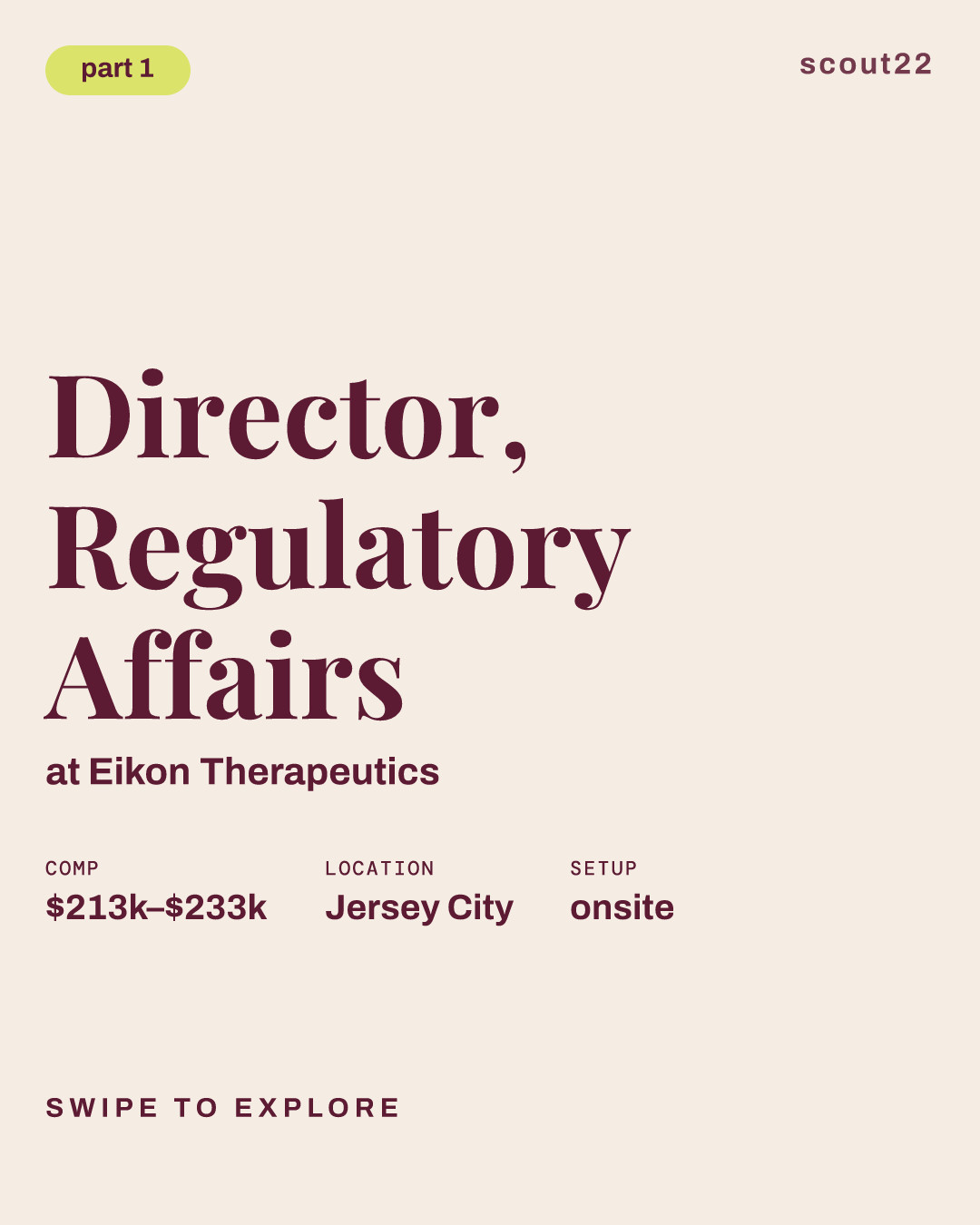 Director, Regulatory Affairs at Eikon Therapeutics