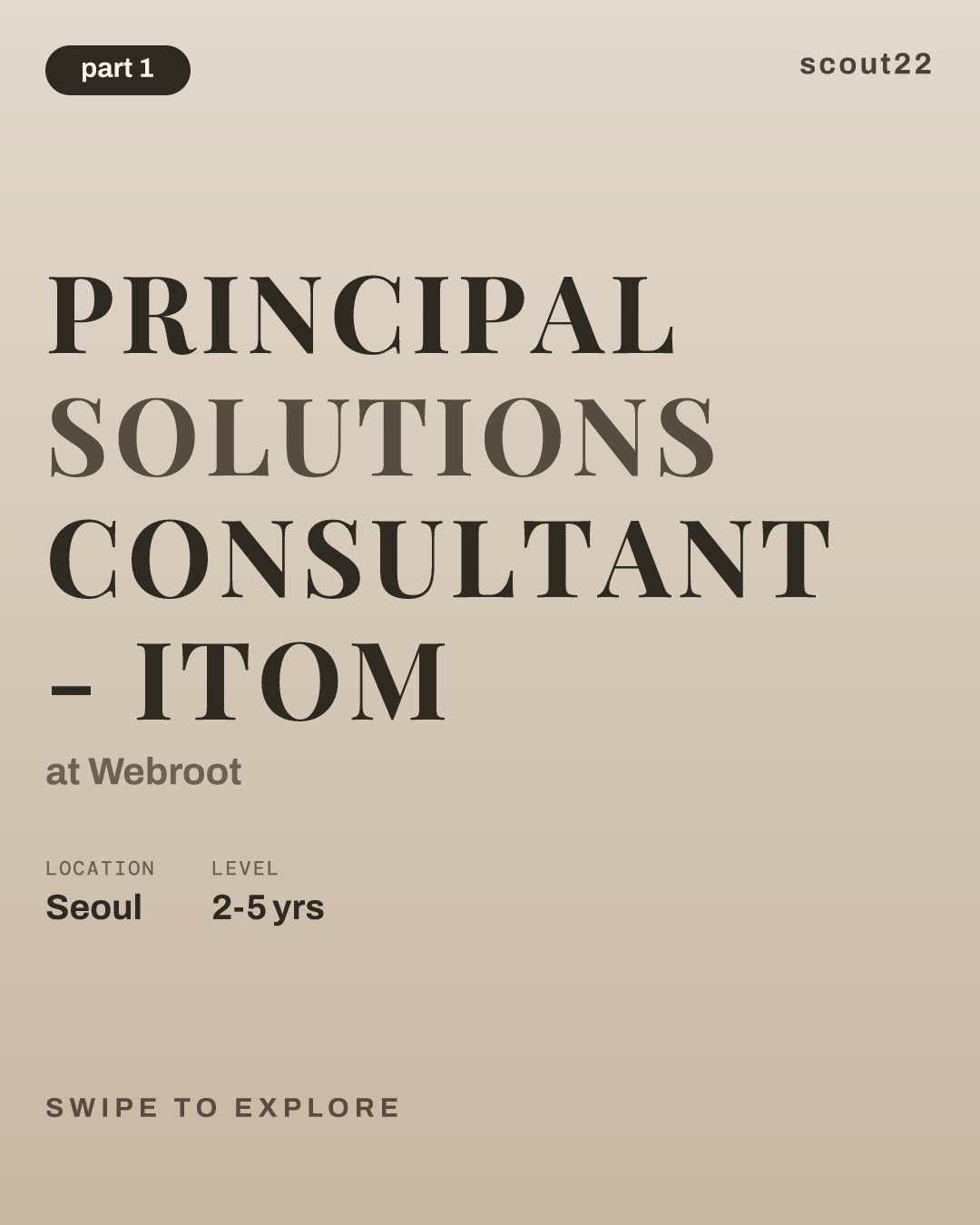 Principal Solutions Consultant - ITOM at Webroot
