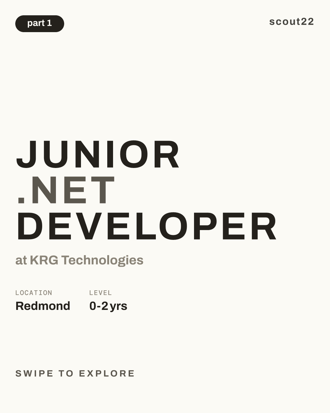 Junior .Net Developer at KRG Technologies