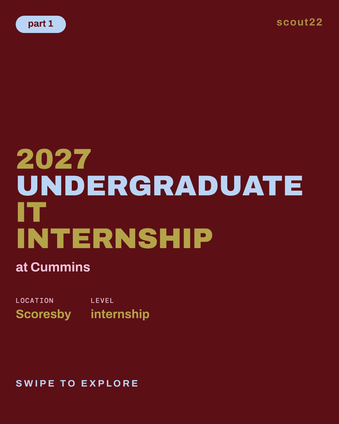 2027 Undergraduate IT Internship at Cummins