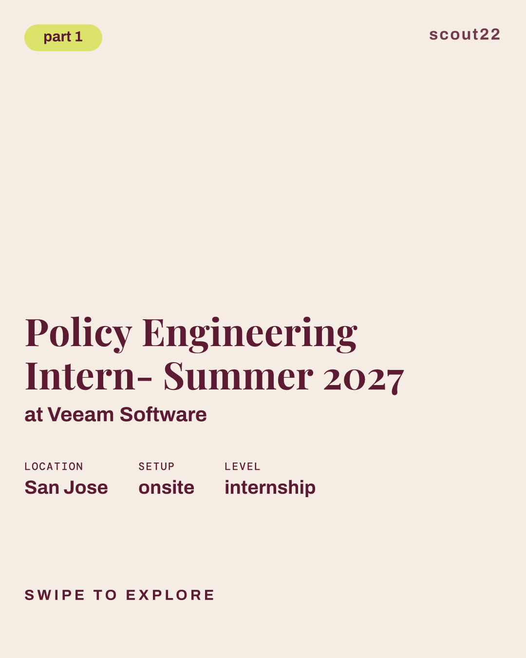Policy Engineering Intern- Summer 2027 at Veeam Software