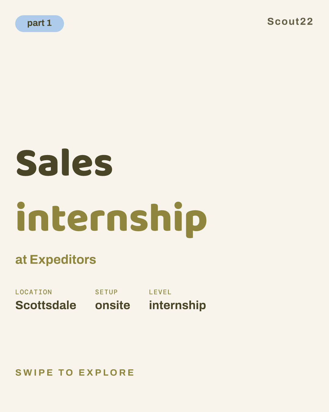 Sales internship at Expeditors