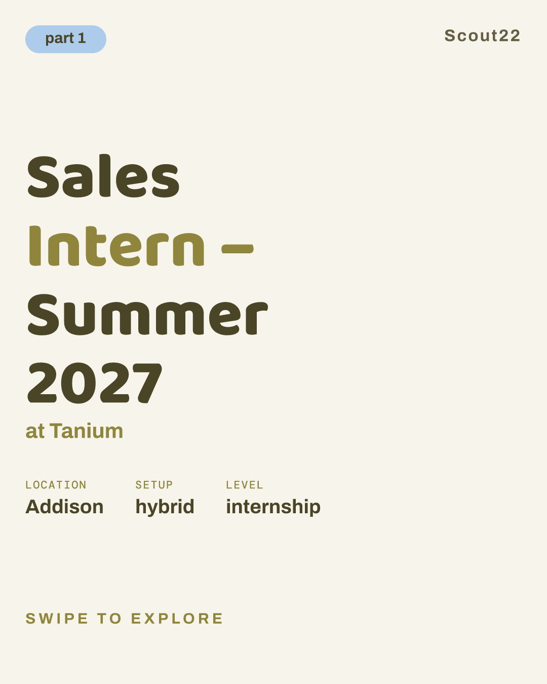 Sales Intern – Summer 2027 at Tanium