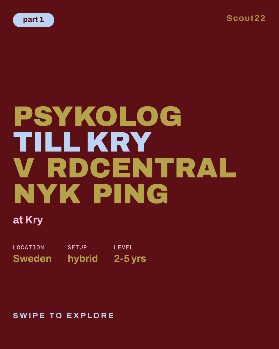 Psykolog till Kry Vårdcentral Nyköping at Kry
