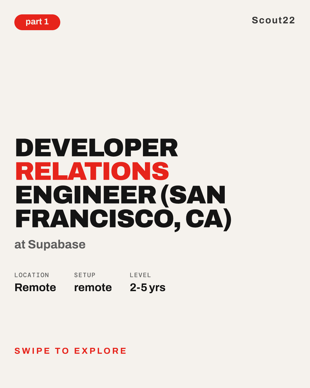 Developer Relations Engineer (San Francisco, CA) at Supabase