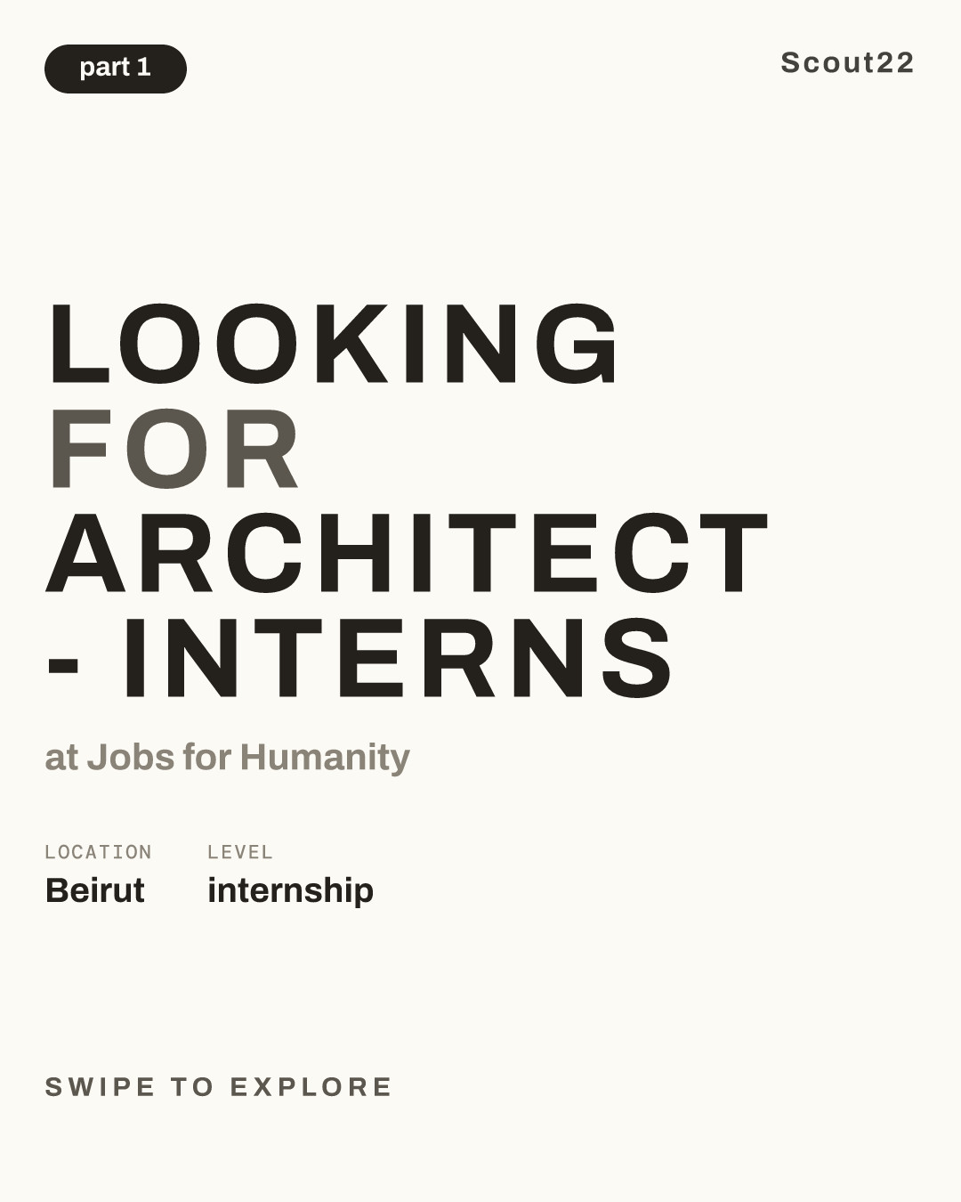 Looking for Architect - Interns at Jobs for Humanity