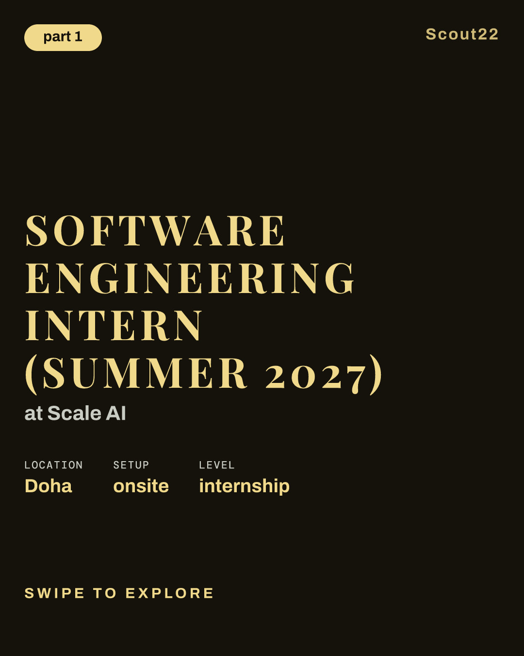 Software Engineering Intern (Summer 2027) at Scale AI