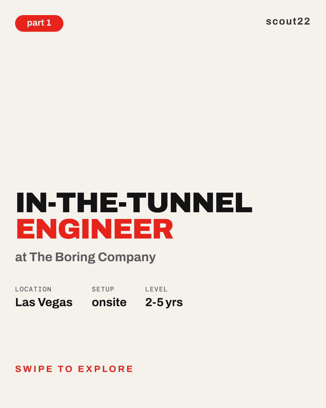 In-the-Tunnel Engineer at The Boring Company