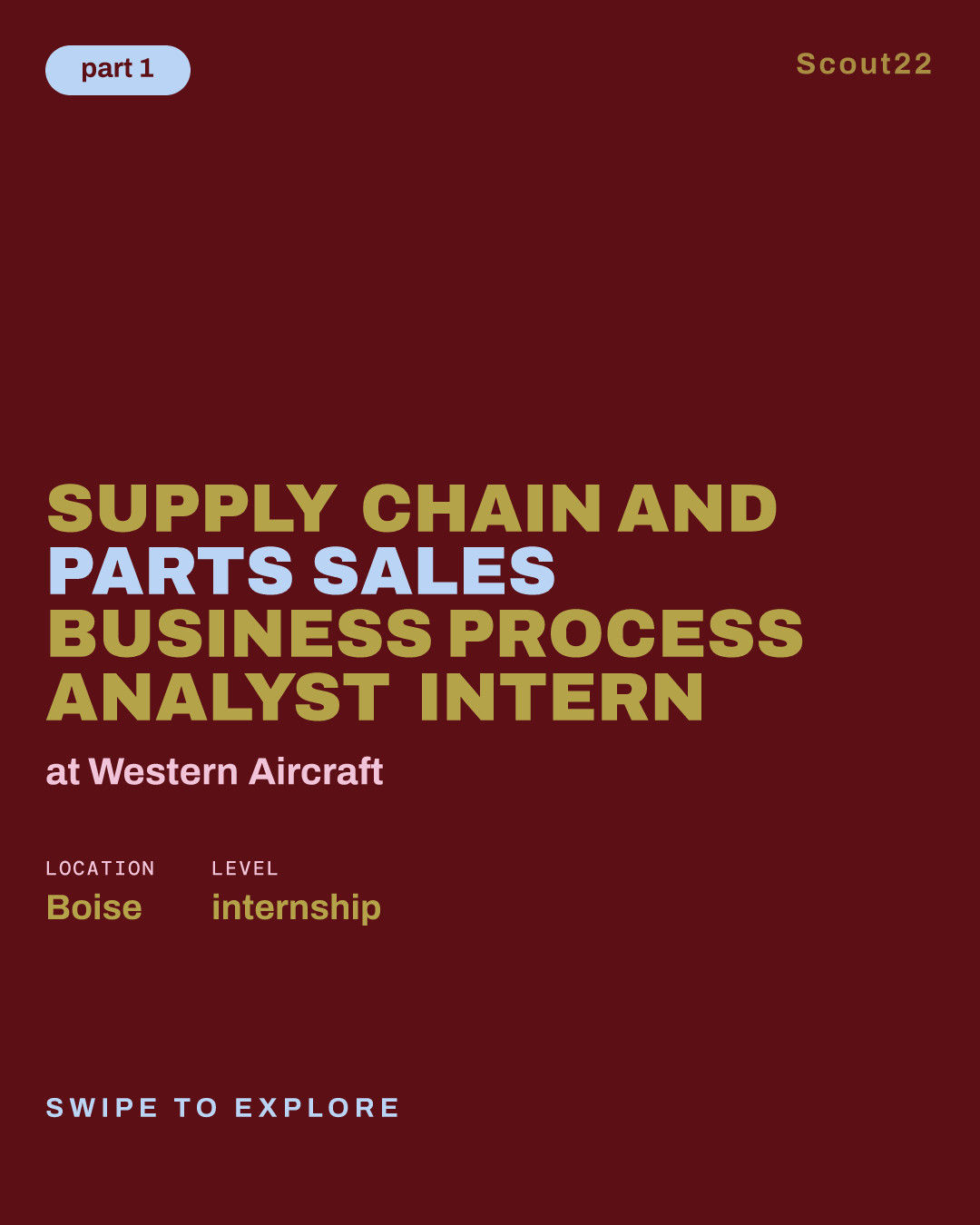 Supply Chain and Parts Sales Business Process Analyst Intern at Western Aircraft