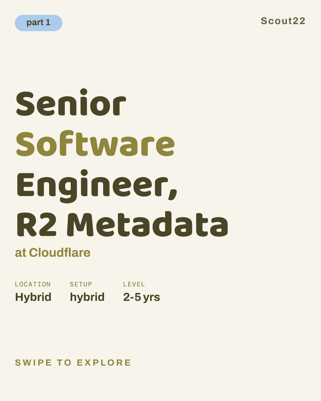 Senior Software Engineer, R2 Metadata at Cloudflare