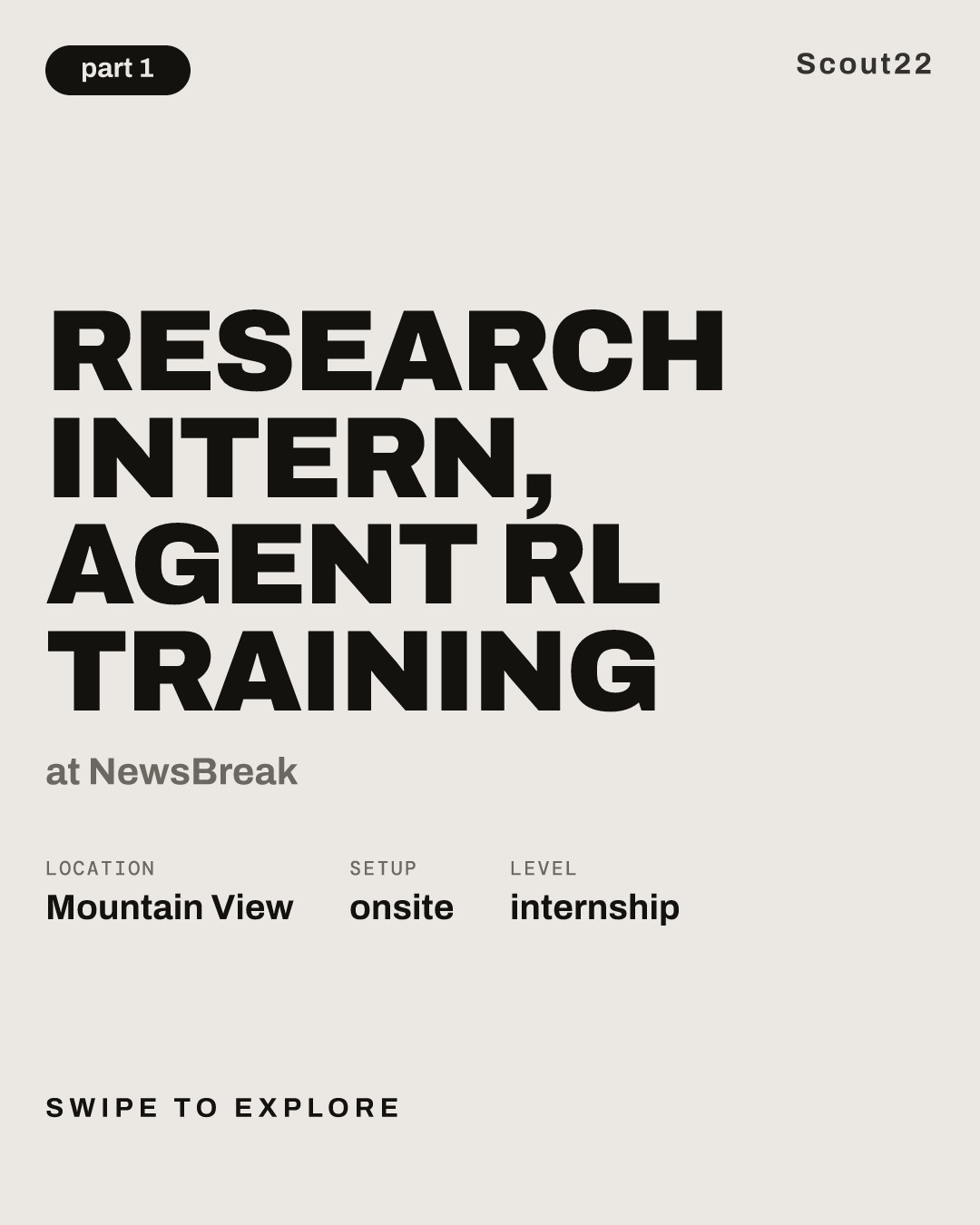 Research Intern, Agent RL Training at NewsBreak