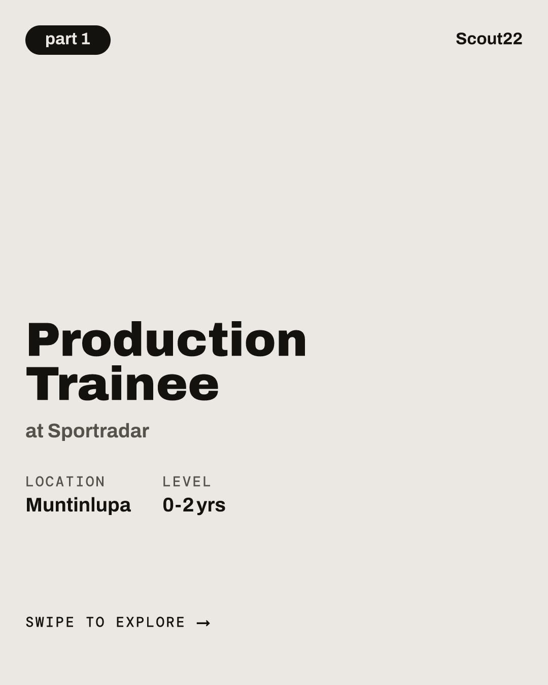 Production Trainee at Sportradar