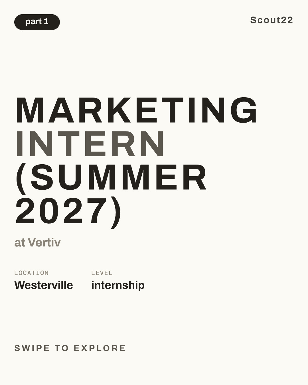 Marketing Intern (Summer 2027) at Vertiv