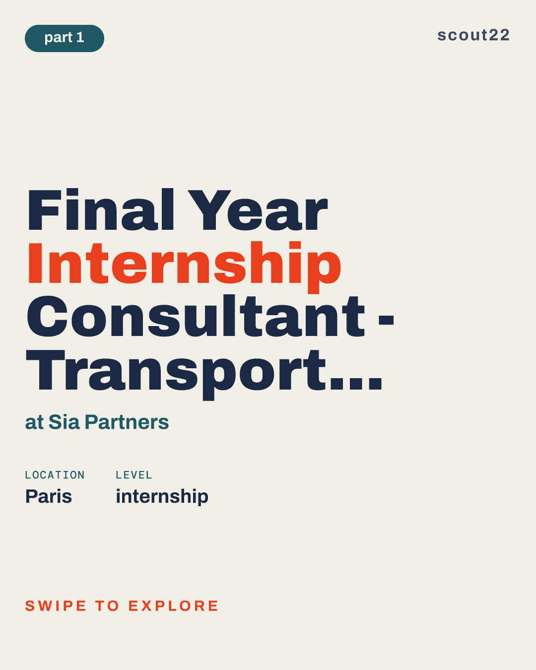 Final Year Internship Consultant - Transport, Manufacturing & Retail at Sia Partners