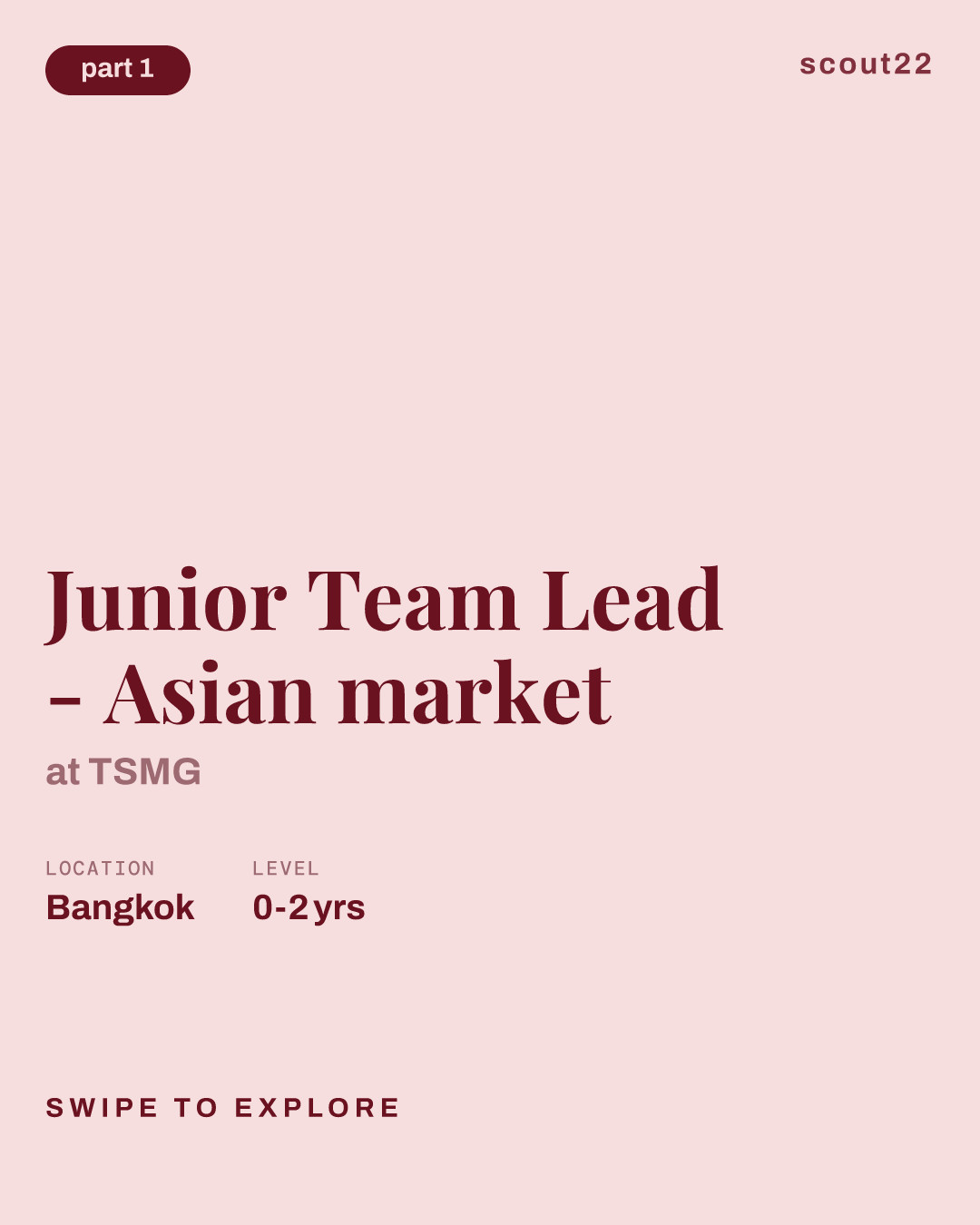 Junior Team Lead - Asian market at TSMG
