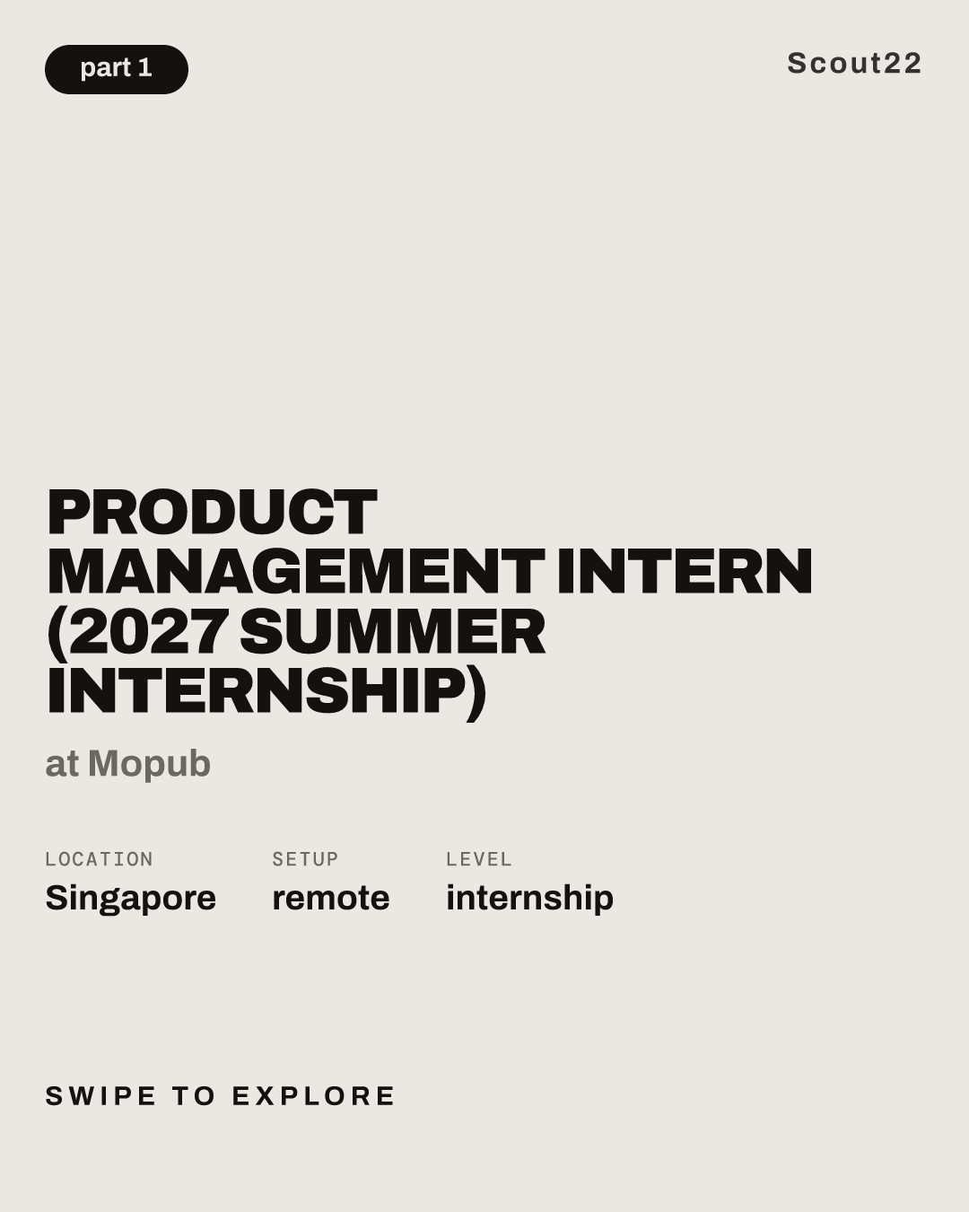 Product Management Intern (2027 Summer Internship) at Mopub