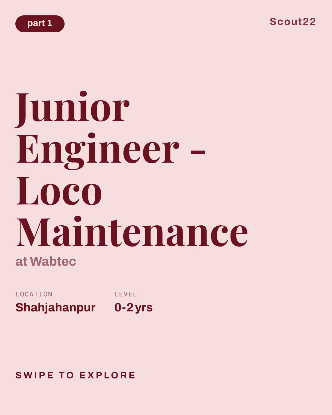 Junior Engineer - Loco Maintenance at Wabtec