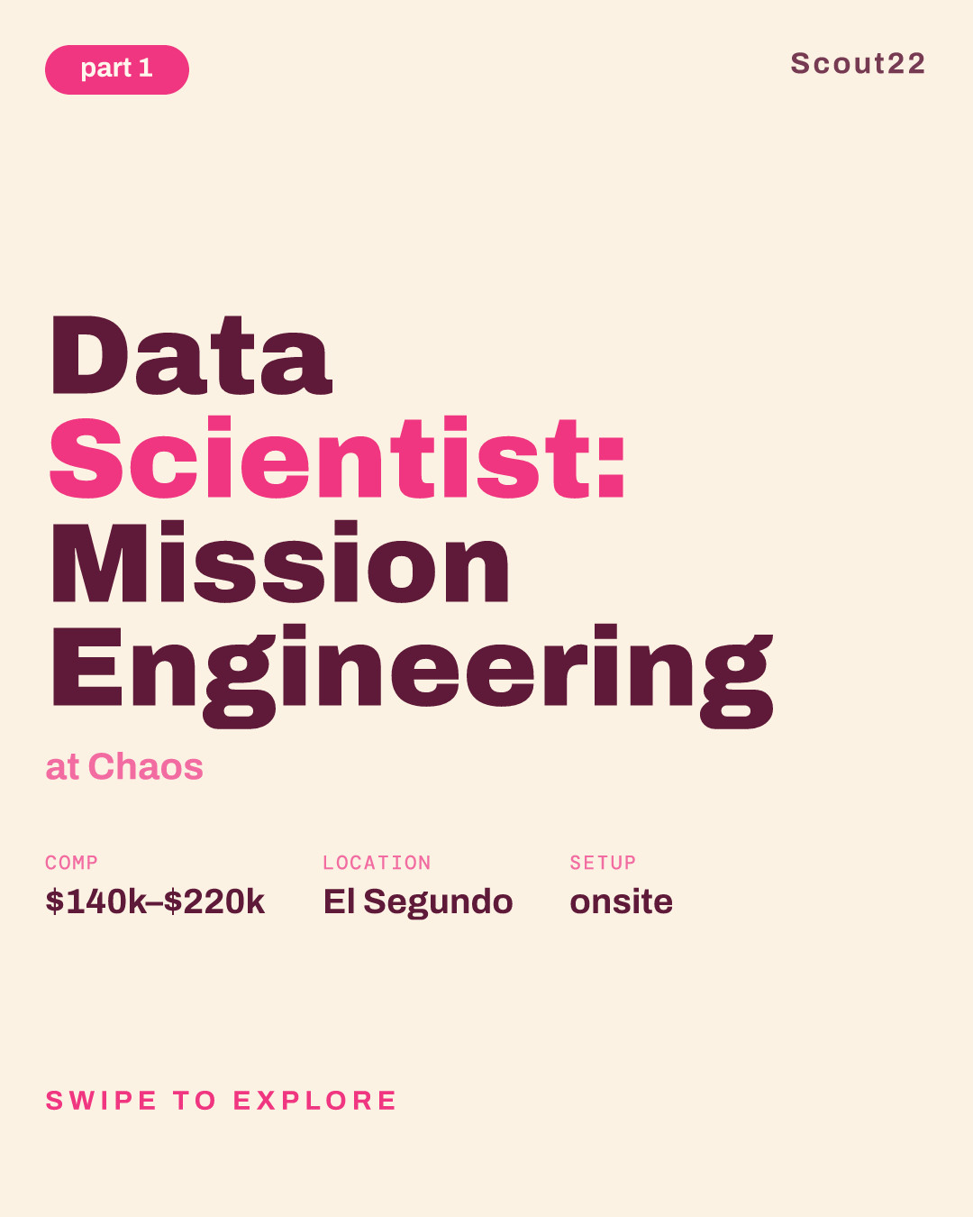 Data Scientist: Mission Engineering at Chaos