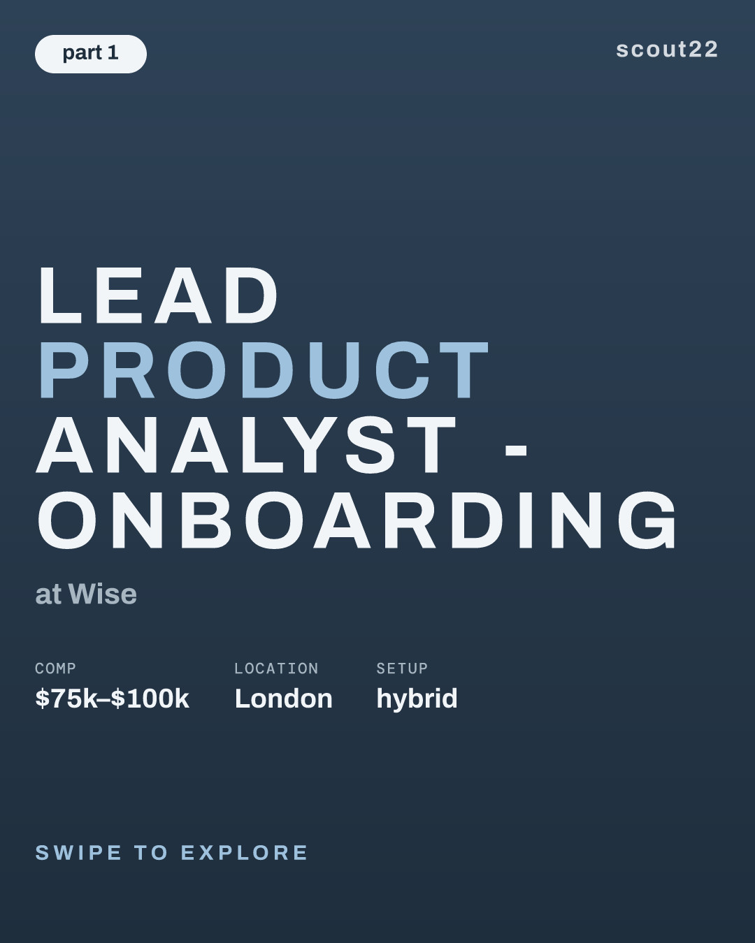 Lead Product Analyst - Onboarding at Wise