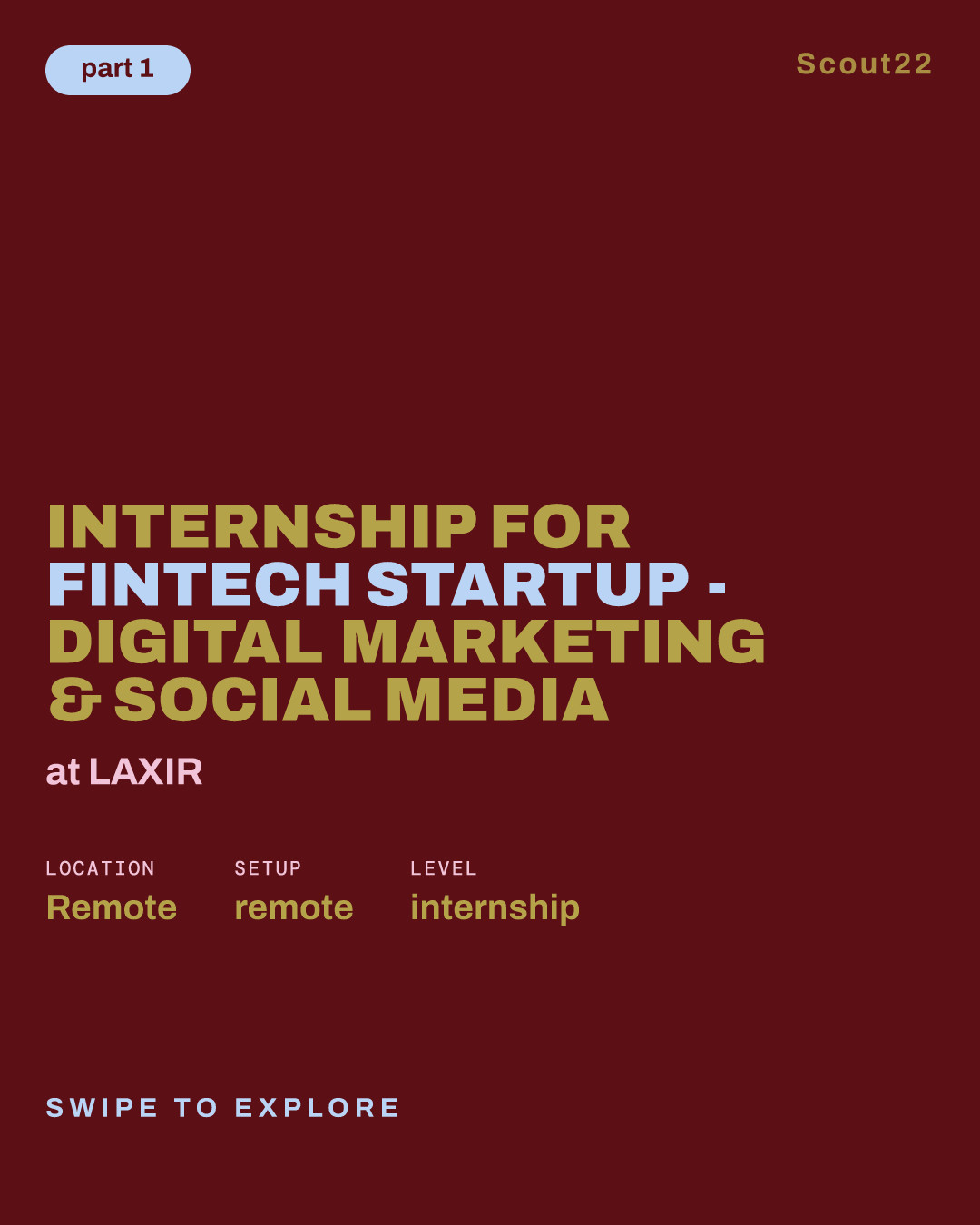 Internship For Fintech Startup - Digital marketing & Social media at LAXIR