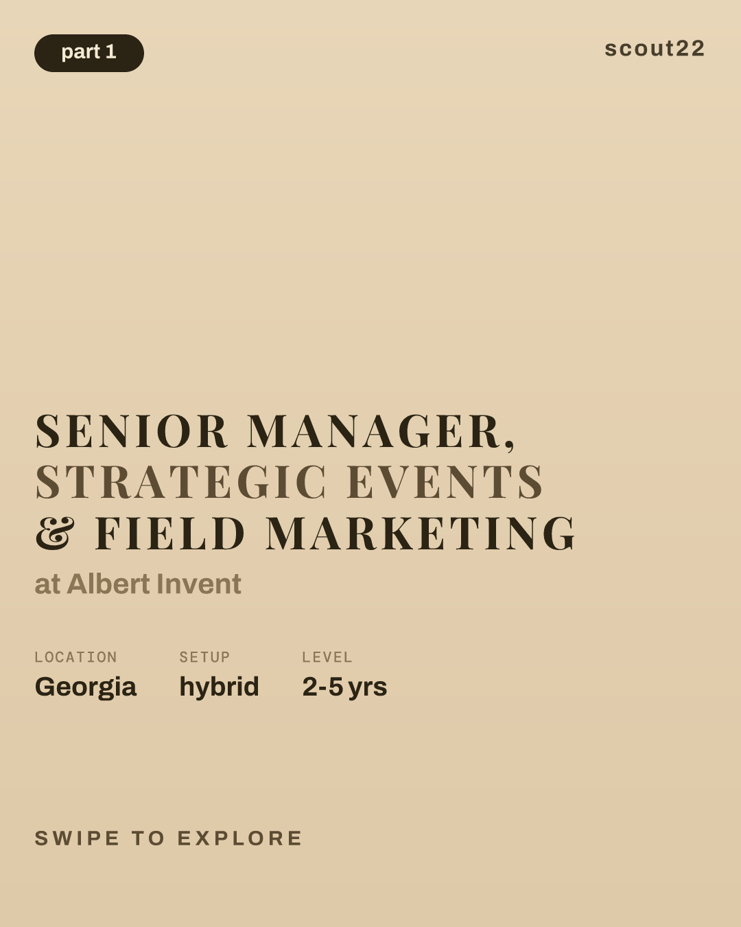 Senior Manager, Strategic Events & Field Marketing at Albert Invent