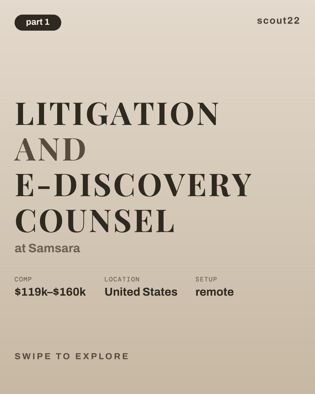 Litigation and E-Discovery Counsel at Samsara
