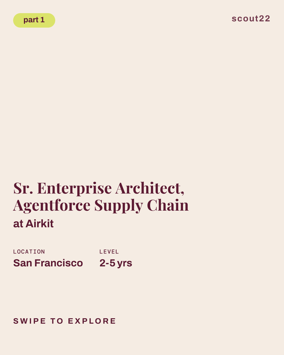 Sr. Enterprise Architect, Agentforce Supply Chain at Airkit