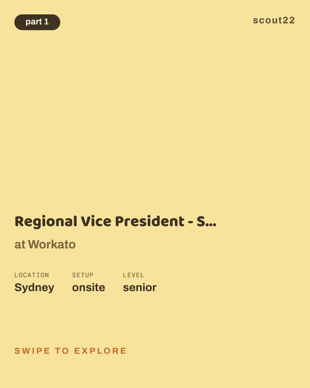 Regional Vice President - Sales, ANZ at Workato