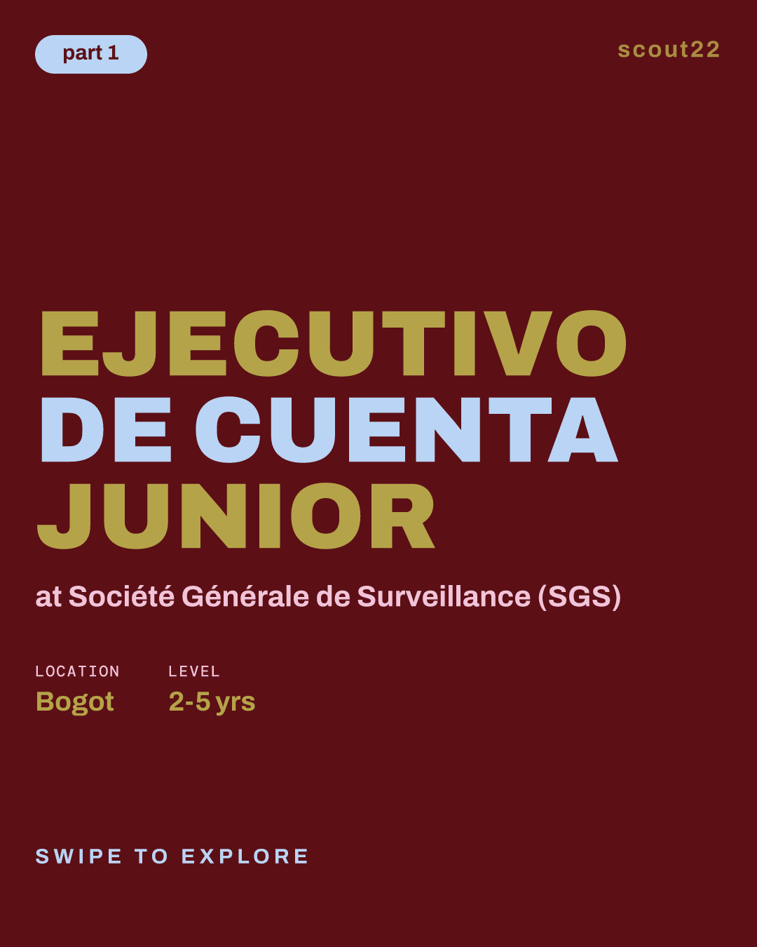 Ejecutivo de cuenta junior at Société Générale de Surveillance (SGS)