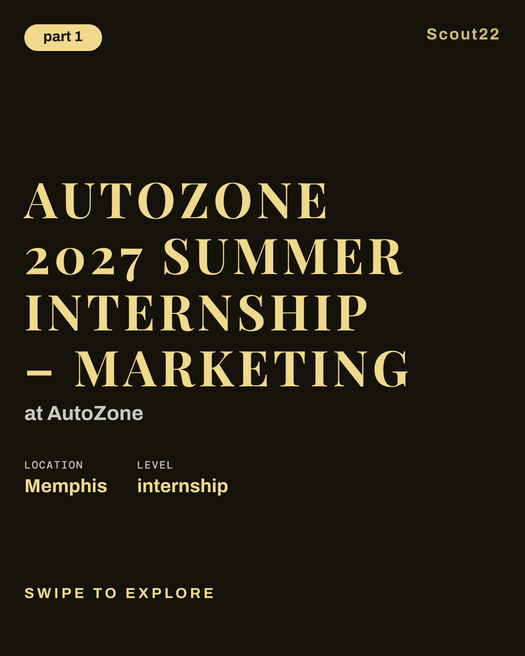 AutoZone 2027 Summer Internship – Marketing at AutoZone