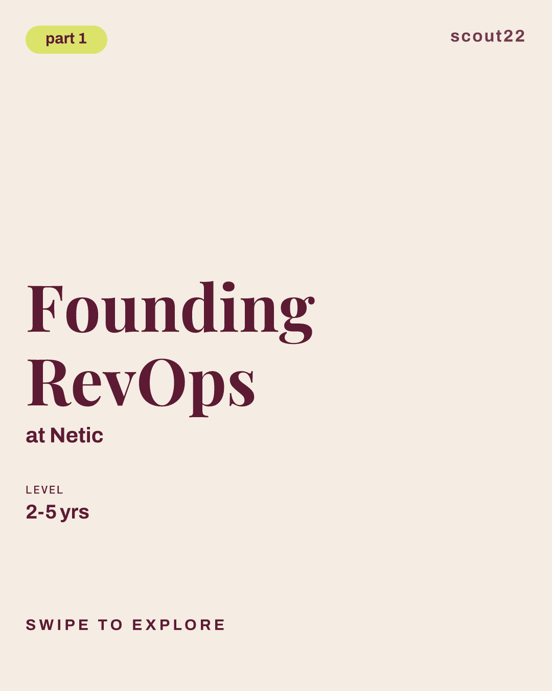 Founding RevOps at Netic