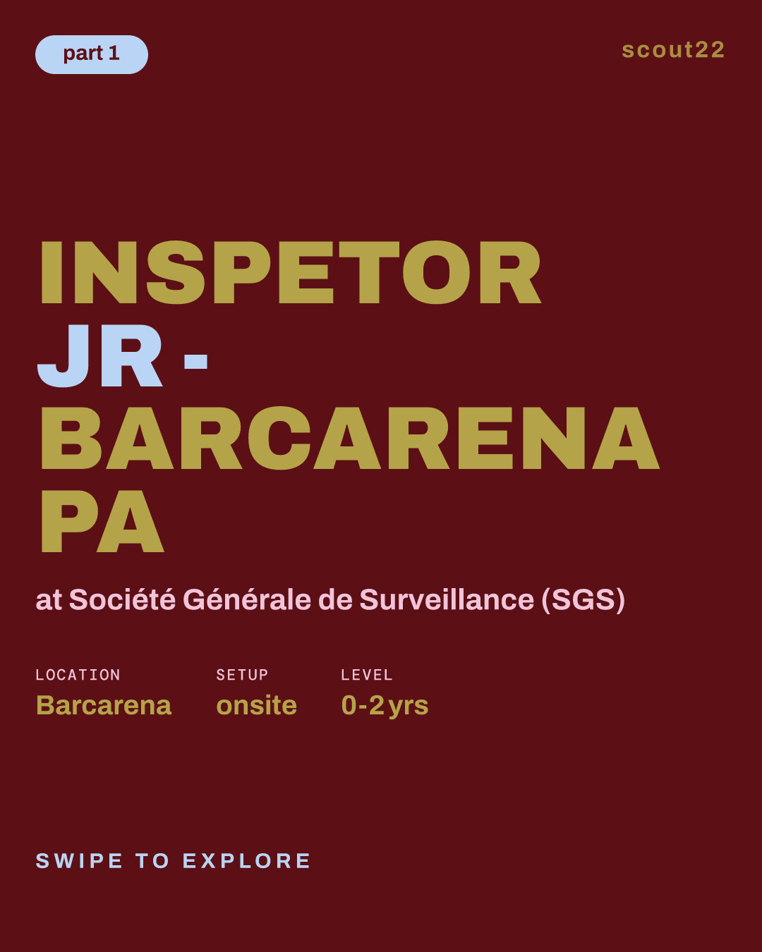 INSPETOR JR -  BARCARENA PA at Société Générale de Surveillance (SGS)
